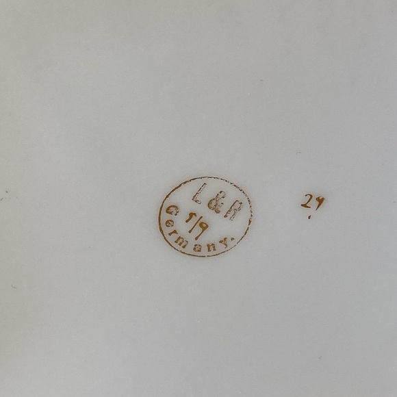 Vintage Antique German White Porcelain Coffee Canister Jar Gold Gilt Blu Grn Blk - Picture 9 of 13